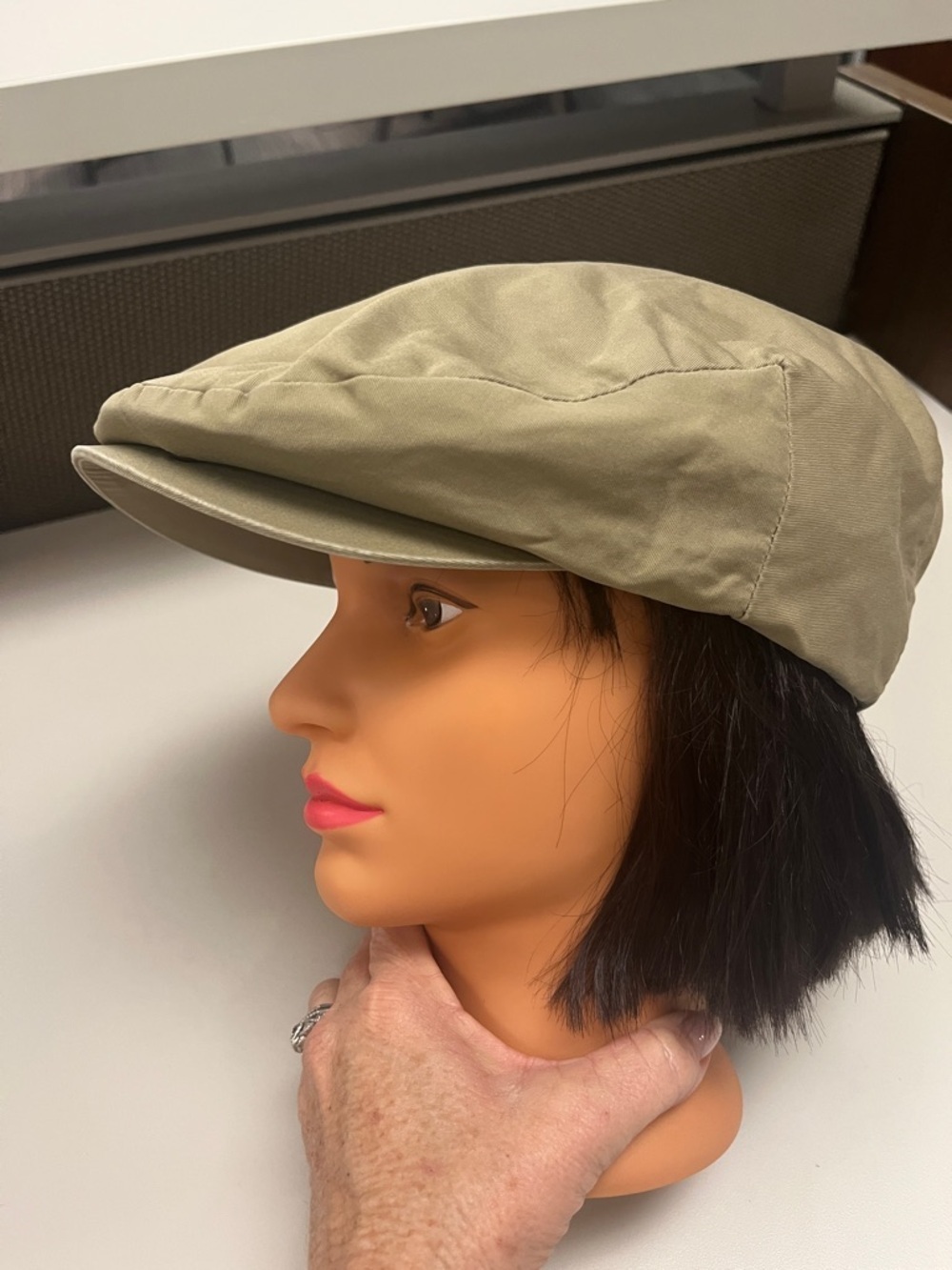 Scala Tan Newsboy Cap for Women
